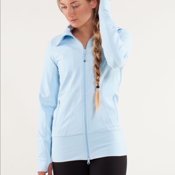 lululemon athletica Tops - LuLuLemon Stride Light Blue Zip Up